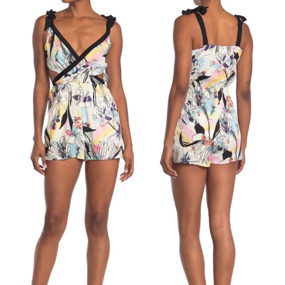 The Bikini Lab Sunset Blooms Romper - Size L